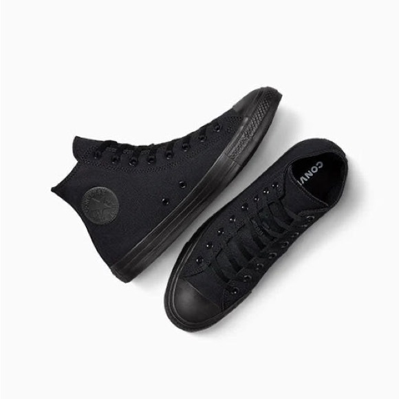 Converse Shoes - Black High Top Converse Sneakers Womens Size 6
